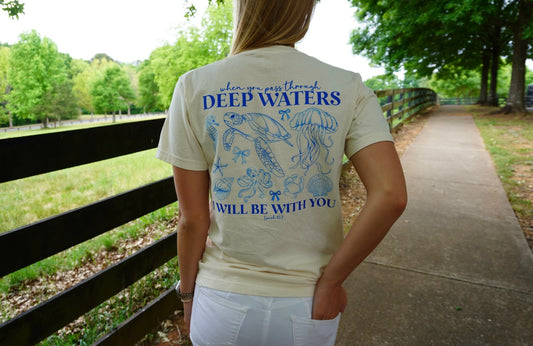 Ivory Short Sleeve Deep Waters T-Shirt